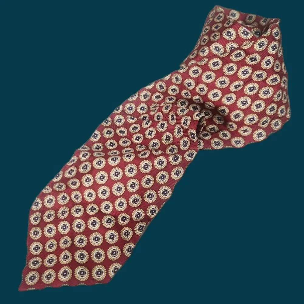 Christian Doir Monsieur Men's Silk Tie Red, Black, Beige.  One-Size